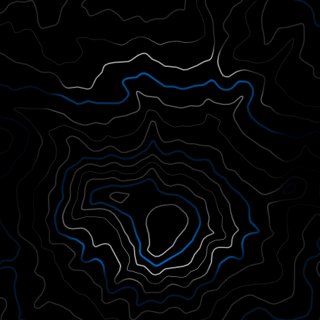 Map with blue contour lines