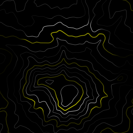Map with yellow contour lines
